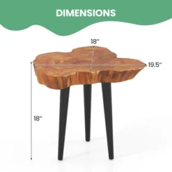 Tangkula Teak Wood End Table Solid Live Edge Outdoor Side Table W/ Irregular Tabletop 17 Tangkula Teak Wood End Table Solid Live Edge Outdoor Side Table W/ Irregular Tabletop -Tangkula Shop GUEST 4e9c1b70 6194 4b01 963c ef01c8422a2d