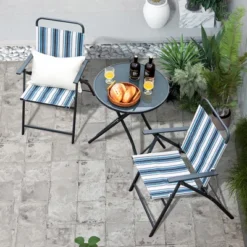 Tangkula 3-Piece Patio Folding Bistro Set with Glass Round Table 12 Tangkula 3-Piece Patio Folding Bistro Set with Glass Round Table -Tangkula Shop GUEST 4ff58da4 0b0e 4b6f 9635 dcf333135f59