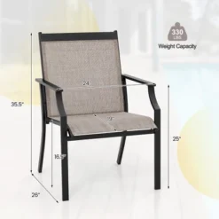 Tangkula Set of 4 Patio Dining Chairs with Ergonomic Curved Backrest -Tangkula Shop GUEST 50134212 2f8a 48d6 95a7 97e1edb6b16d