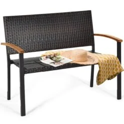 Tangkula 2 PCS Patio Furniture Set Weather-Resistant Rattan Bench Wicker Loveseat Steel Frame For Yard Garden Poolside 19 Tangkula 2 PCS Patio Furniture Set Weather-Resistant Rattan Bench Wicker Loveseat Steel Frame For Yard Garden Poolside -Tangkula Shop GUEST 501a356a 3c49 454a bbef aa353334391b
