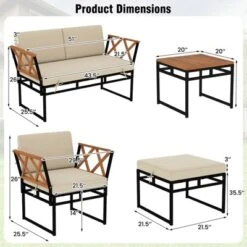 Tangkula 7-Piece Acacia Wood Outdoor Patio Furniture Set 9 Tangkula 7-Piece Acacia Wood Outdoor Patio Furniture Set -Tangkula Shop GUEST 50b36b6d 5018 46d7 8cad f046ca45ed10