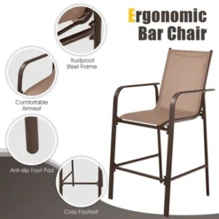 Tangkula 3PCS Patio Bar Set Outdoor Bistro Set W/ 2 Stools & 1 Tempered Glass Table Brown 7 Tangkula 3PCS Patio Bar Set Outdoor Bistro Set W/ 2 Stools & 1 Tempered Glass Table Brown -Tangkula Shop GUEST 511aa721 7f00 481a aeea 3543f58c27f7