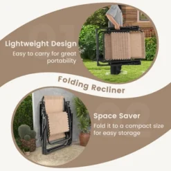 Tangkula Zero Gravity Chair Folding Recliner Lounge Chair W/ Cushion Cup Holder -Tangkula Shop GUEST 51337608 0084 452a 8450 851874a0d962