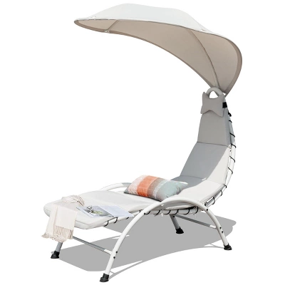 Tangkula Outdoor Canopy Swing Chaise Lounge with Ergonomic Cushion 10 Tangkula Outdoor Canopy Swing Chaise Lounge with Ergonomic Cushion - Image 10
