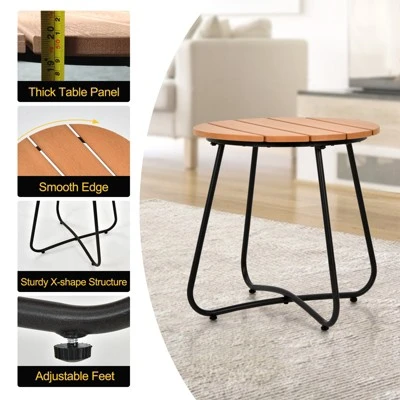 Tangkula 3 Pieces Outdoor Conversation Set with Blue Padded Cushions 7 Tangkula 3 Pieces Outdoor Conversation Set with Blue Padded Cushions - Image 7