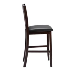 Tangkula Set Of 4 Bar Stools Counter Height Pub Chairs W/ PU Leather Seat&Rubber Wood Legs -Tangkula Shop GUEST 51ac4c1a 068b 4a2e a411 7df0bc5fdac4