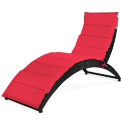 Tangkula Foldable Outdoor Patio Rattan Lounge Chair Reclining Chaise Chair -Tangkula Shop GUEST 5211c0aa 43ee 4f31 9cfa d2e097df8488