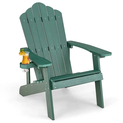 Tangkula 2PCS HIPS Adirondack Chair Set with Hidden Cup Holders 9 Tangkula 2PCS HIPS Adirondack Chair Set with Hidden Cup Holders - Image 9