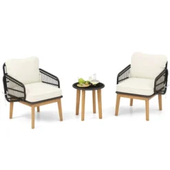Tangkula 3-Piece Patio Rattan Bistro Set with Acacia Wood Frame 17 Tangkula 3-Piece Patio Rattan Bistro Set with Acacia Wood Frame -Tangkula Shop GUEST 535e7146 6297 41de 8ea4 3f4b42b610ba