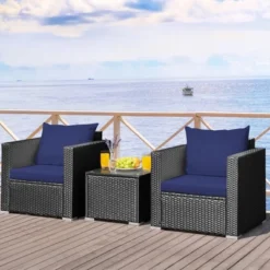 Tangkula 3-Piece Outdoor Rattan Conversation Set - Navy Blue Cushions 12 Tangkula 3-Piece Outdoor Rattan Conversation Set - Navy Blue Cushions -Tangkula Shop GUEST 539e13f3 e422 4e43 9a51 d896b89514ca