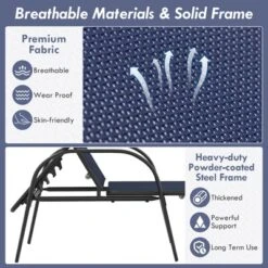 Tangkula Outdoor Lounge Chair Patio Chaise Lounge With Adjustable Backrest Reclining Pool Lounge Chair For Outside With Heavy Duty Steel Frame Navy 15 Tangkula Outdoor Lounge Chair Patio Chaise Lounge With Adjustable Backrest Reclining Pool Lounge Chair For Outside With Heavy Duty Steel Frame Navy -Tangkula Shop GUEST 53d885cb 3903 4989 8a93 691fdb89b9df