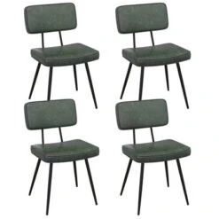 Tangkula Dining Chairs Set Of 4 W/ PU Leather Cover Filled Sponge Waterfall Seats -Tangkula Shop GUEST 53dab5dd a193 4947 836b 729c57864ddf