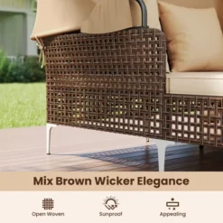 Tangkula Outdoor Daybed with Retractable Canopy & Cushioned Double Lounger 14 Tangkula Outdoor Daybed with Retractable Canopy & Cushioned Double Lounger -Tangkula Shop GUEST 54181408 951d 4e59 b75f bf211f886839