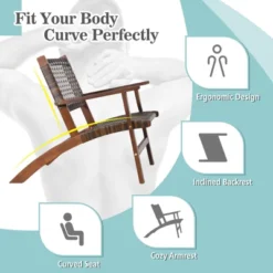 Tangkula 3 Pieces Outdoor Eucalyptus Wood Bistro Set Modern Hand-Woven PE Wicker Conversation Set -Tangkula Shop GUEST 54b34b06 0fbc 430d a7df aadaaf356ae0