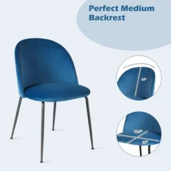 Tangkula Dining Chair Set Of 4 Upholstered Velvet Chair Set W/ Metal Base For Living Room 14 Tangkula Dining Chair Set Of 4 Upholstered Velvet Chair Set W/ Metal Base For Living Room -Tangkula Shop GUEST 55872675 c3ac 4867 83ee c8a55560ddb6