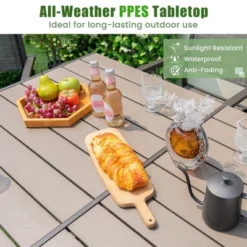 Tangkula 59" X 35" Large Rectangle Outside Table W/ Metal Legs Accommodate Up To 6 12 Tangkula 59" X 35" Large Rectangle Outside Table W/ Metal Legs Accommodate Up To 6 -Tangkula Shop GUEST 562876f5 bdf3 4aec 8182 8975f34530e4