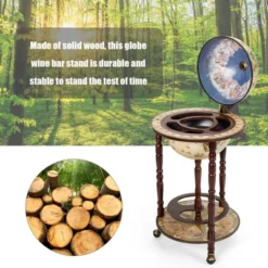 Tangkula 17" Wood Globe Bar Stand 16th Century Italian Rack Drinks Bottle Shelf Cart 13 Tangkula 17" Wood Globe Bar Stand 16th Century Italian Rack Drinks Bottle Shelf Cart -Tangkula Shop GUEST 5667d650 20de 4d29 a13f b3b60137cc5a