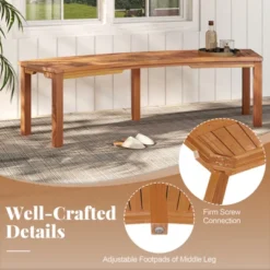 Tangkula Outdoor Curved Bench Set Of 2 Acacia Wood Fire Pit Bench W/Slatted Seat Patio Backless 2-Person Seating For Porch Yard 13 Tangkula Outdoor Curved Bench Set Of 2 Acacia Wood Fire Pit Bench W/Slatted Seat Patio Backless 2-Person Seating For Porch Yard -Tangkula Shop GUEST 5673648d 5b56 4bb2 86b7 14f74b5702b7