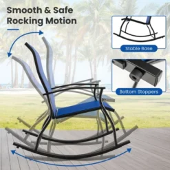 Tangkula Set of 4 Outdoor Rocking Chairs with Breathable Fabric -Tangkula Shop GUEST 576a4150 d886 4142 9847 5ed2497c332f 1
