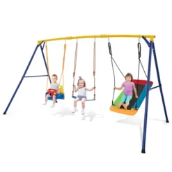 Tangkula 3-in-1 Kids Swing Set 660 LBS Carbon Steel Swing Frame W/ Belt Swing For Toddlers 19 Tangkula 3-in-1 Kids Swing Set 660 LBS Carbon Steel Swing Frame W/ Belt Swing For Toddlers -Tangkula Shop GUEST 577d0026 b83b 449f b304 5067e13b230a