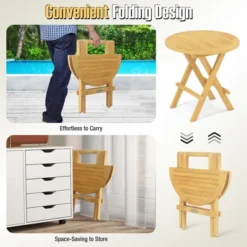 Tangkula Teak Wood Folding Patio Side Table - Portable Outdoor End Table 13 Tangkula Teak Wood Folding Patio Side Table - Portable Outdoor End Table -Tangkula Shop GUEST 57f4fff9 d918 4d64 9443 0b2a89181cdf