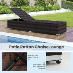 Tangkula Outdoor Chaise Lounge W/ Long Seat Cushion Heavy-Duty Metal Frame 8 Tangkula Outdoor Chaise Lounge W/ Long Seat Cushion Heavy-Duty Metal Frame -Tangkula Shop GUEST 585a1f01 67aa 40ee aee7 91c2fc81ce45