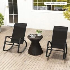 Tangkula 4-Piece Patio Rocking Chairs - Ergonomic Outdoor Seating Set