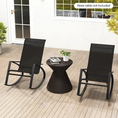 Tangkula 4-Piece Patio Rocking Chairs - Ergonomic Outdoor Seating Set 1 Tangkula 4-Piece Patio Rocking Chairs - Ergonomic Outdoor Seating Set