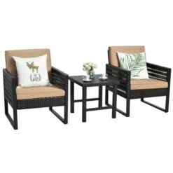 Tangkula 3-Piece Patio Wicker Bistro Set Conversation Furniture Sofa With Coffee Table 10 Tangkula 3-Piece Patio Wicker Bistro Set Conversation Furniture Sofa With Coffee Table -Tangkula Shop GUEST 5984b004 3b1a 41a2 8323 6d9b0a981ff4