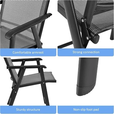 Tangkula 6-Piece Folding Outdoor Patio Chair Set with Armrests 5 Tangkula 6-Piece Folding Outdoor Patio Chair Set with Armrests - Image 5
