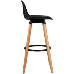 Tangkula Set Of 2 Mid Century Barstool 28.5" Dining Pub Chair W/Leather Padded Seat Black -Tangkula Shop GUEST 59d8126b 07c3 49e5 8fea f3d90c138ae0