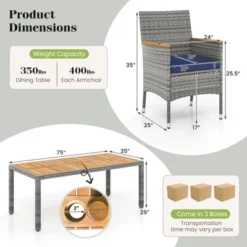 Tangkula 9 Pieces Patio PE Wicker Dining Set Outdoor Acacia Wood Table & Chairs 18 Tangkula 9 Pieces Patio PE Wicker Dining Set Outdoor Acacia Wood Table & Chairs -Tangkula Shop GUEST 5b2027d9 bf7f 4238 9484 4d3ab50d01ab