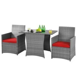 Tangkula 3-Piece Patio Rattan Bistro Set - Outdoor Wicker Table & Chairs -Tangkula Shop GUEST 5b72f8d2 608f 4de9 94cd e343ab85194b