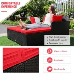 Tangkula Patio Rattan Daybed - Outdoor Cushioned Sofa with 4 Pillows 18 Tangkula Patio Rattan Daybed - Outdoor Cushioned Sofa with 4 Pillows -Tangkula Shop GUEST 5b7896a0 b31a 48b5 a996 1ba44f1d6e69