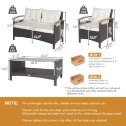 Tangkula 4-Piece Patio Rattan Furniture Set with Cushioned Seating 13 Tangkula 4-Piece Patio Rattan Furniture Set with Cushioned Seating -Tangkula Shop GUEST 5bb13e71 9c01 4cf7 97b5 732bdffee115