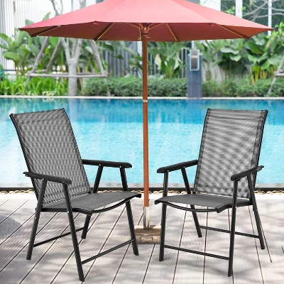 Tangkula 6-Piece Folding Outdoor Patio Chair Set with Armrests 2 Tangkula 6-Piece Folding Outdoor Patio Chair Set with Armrests - Image 2