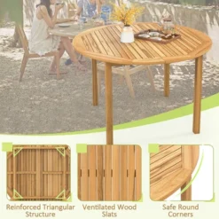 Tangkula 5 PCS Patio Dining Set Round Acacia Wood Table 4 Wicker Armchairs Outdoor Garden 16 Tangkula 5 PCS Patio Dining Set Round Acacia Wood Table 4 Wicker Armchairs Outdoor Garden -Tangkula Shop GUEST 5cdc77df 1db5 44d2 b7e8 eac6ecc9487a
