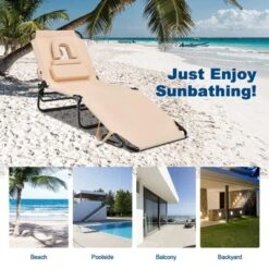 Tangkula Outdoor Folding Beach Chaise Lounge Chair - Adjustable 5-Position Recliner 14 Tangkula Outdoor Folding Beach Chaise Lounge Chair - Adjustable 5-Position Recliner -Tangkula Shop GUEST 5d03c50b 0064 40ab afc8 b08fbd320d22