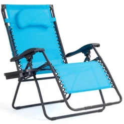 Tangkula Zero Gravity Reclining Lounge Chair with Sunshade & Side Tray - Blue 9 Tangkula Zero Gravity Reclining Lounge Chair with Sunshade & Side Tray - Blue -Tangkula Shop GUEST 5e754d4a 4a77 47ad b521 a2cb80faec57