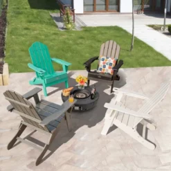 Tangkula Folding Adirondack Chair Outdoor Adirondack Chair Weather Resistant Lounger For Backyard Porch Poolside Turquoise/Grey/White/Black -Tangkula Shop GUEST 5e915aa3 721c 451f 91a8 f09db0ae8355