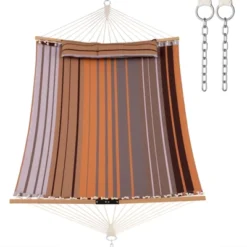 Tangkula Patio Hammock Foldable Portable Swing Chair Bed Detachable Pillow Blue & Green -Tangkula Shop GUEST 5eac670c 6c09 4aa2 af87 1fccf83796f0