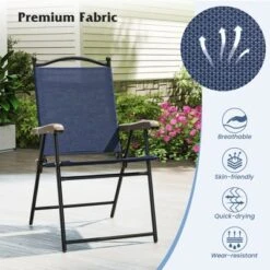 Tangkula Patio Folding Chairs Set Of 2 Outdoor Dining Chairs W/ Ergonomic Backrests & Armrests -Tangkula Shop GUEST 5fb162e4 ddba 415d bd8d 1e398b384bd9