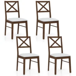 Tangkula Dining Chairs Set Of 4 Upholstered Kitchen Side Chairs W/ Rubber Wood Frame 20 Tangkula Dining Chairs Set Of 4 Upholstered Kitchen Side Chairs W/ Rubber Wood Frame -Tangkula Shop GUEST 602f41fd fe19 467f b7ae 1127a970e6dc