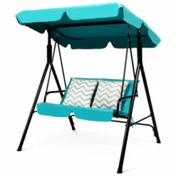 Tangkula Blue Outdoor Swing Canopy Patio Swing Chair 2-Person Canopy Hammock -Tangkula Shop GUEST 609cf535 a9e1 487e 9fa3 09ed4912eaca