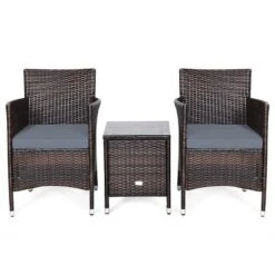 Tangkula 3-Piece Patio Wicker Rattan Furniture Set Conversation Sofa Set W/Coffee Table Grey 14 Tangkula 3-Piece Patio Wicker Rattan Furniture Set Conversation Sofa Set W/Coffee Table Grey -Tangkula Shop GUEST 61e9ac1f 0cbf 4667 ae4e 3beac3730589