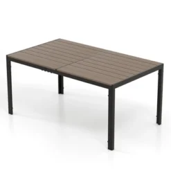 Tangkula 59" X 35" Large Rectangle Outside Table W/ Metal Legs Accommodate Up To 6 17 Tangkula 59" X 35" Large Rectangle Outside Table W/ Metal Legs Accommodate Up To 6 -Tangkula Shop GUEST 62cc5bd3 22e7 4854 b43f 0213c9737682