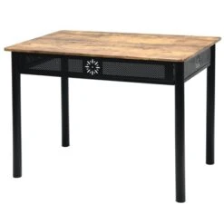 Tangkula 5 Piece Dining Set Wood Metal Table And Chairs Kitchen Furniture Black 12 Tangkula 5 Piece Dining Set Wood Metal Table And Chairs Kitchen Furniture Black -Tangkula Shop GUEST 639f7a83 6855 432a 97fd f6e36641fa04