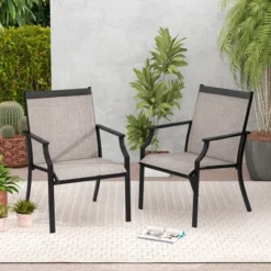 Tangkula Set of 4 Patio Dining Chairs with Ergonomic Curved Backrest -Tangkula Shop GUEST 63d19865 928c 42d5 8679 e8c452de9ec0