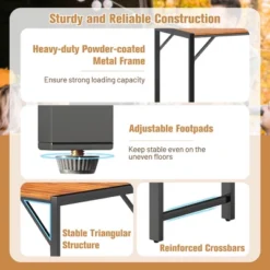 Tangkula 3 PCS Patio Dining Set For 6 People 53" Acacia Wood Picnic Table & 2 Benches 16 Tangkula 3 PCS Patio Dining Set For 6 People 53" Acacia Wood Picnic Table & 2 Benches -Tangkula Shop GUEST 63e11bd7 29ac 4096 99a5 3cc34c53b082