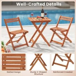Tangkula 3-Piece Outdoor Wood Bistro Set with Folding Chairs and Dining Table 15 Tangkula 3-Piece Outdoor Wood Bistro Set with Folding Chairs and Dining Table -Tangkula Shop GUEST 641bb292 0a7e 4d52 bff2 69b6683c4bb9